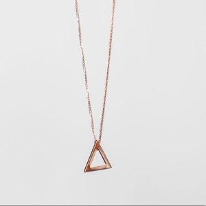 LULAROE 14K Rose Gold Triangular Necklace